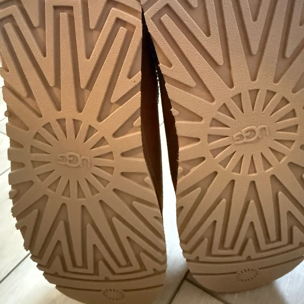 UGG Beige Suede Slip-Ons - Picture 3 of 4